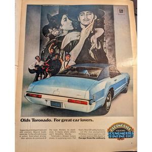1969 Oldsmobile Toronado-For Car Lovers-Original 13.5 * 10.5 Magazine Ad